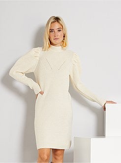 Vestido-camisola de conceção ecológica - Kiabi