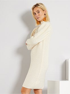 Vestido-camisola de conceção ecológica - Kiabi