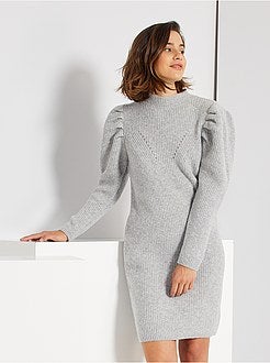 Vestido-camisola de conceção ecológica - Kiabi