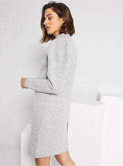 Vestido-camisola de conceção ecológica - Kiabi