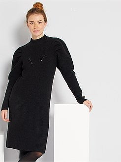 Vestido-camisola de conceção ecológica - Kiabi