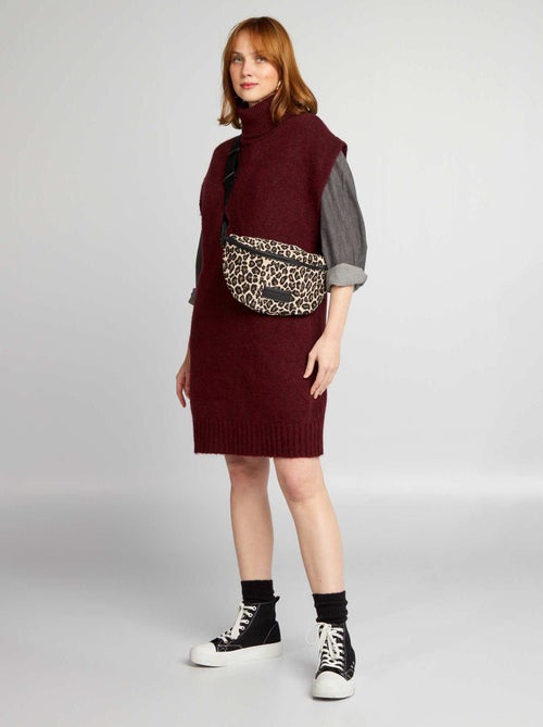 Vestido-camisola de gola alta - Kiabi