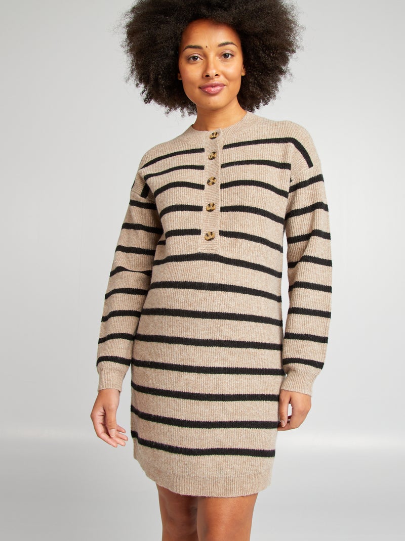 Vestido-camisola de grávida BEGE - Kiabi