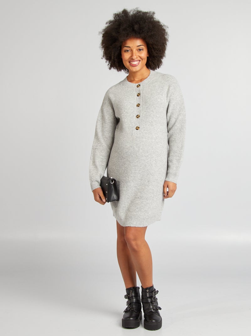 Vestido-camisola de grávida CINZA - Kiabi