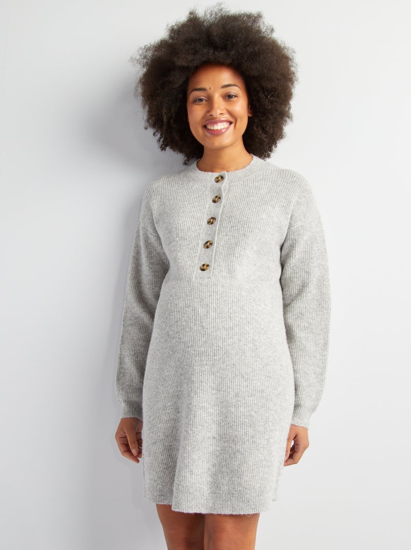 Vestido-camisola de grávida CINZA - Kiabi