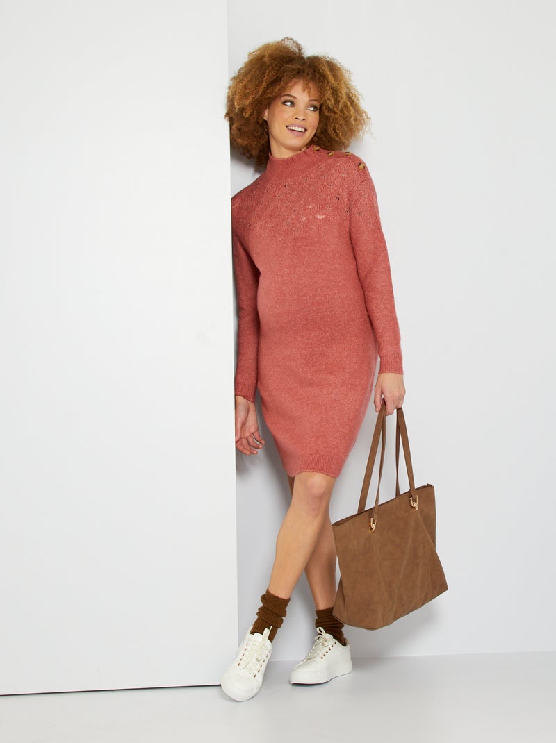 Vestido-camisola de grávida Rosa - Kiabi