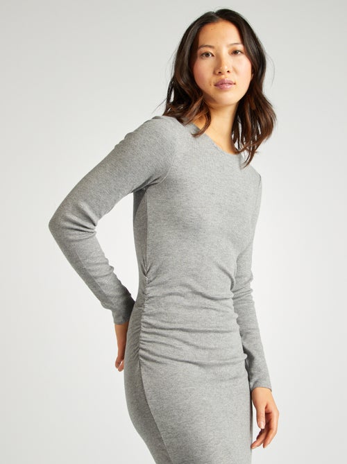 Vestido-camisola de malha - Kiabi