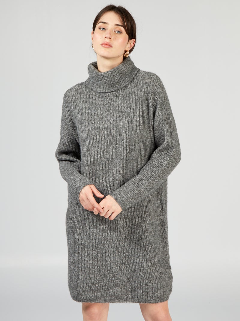 Vestido-camisola de malha 'JDY' CINZA - Kiabi