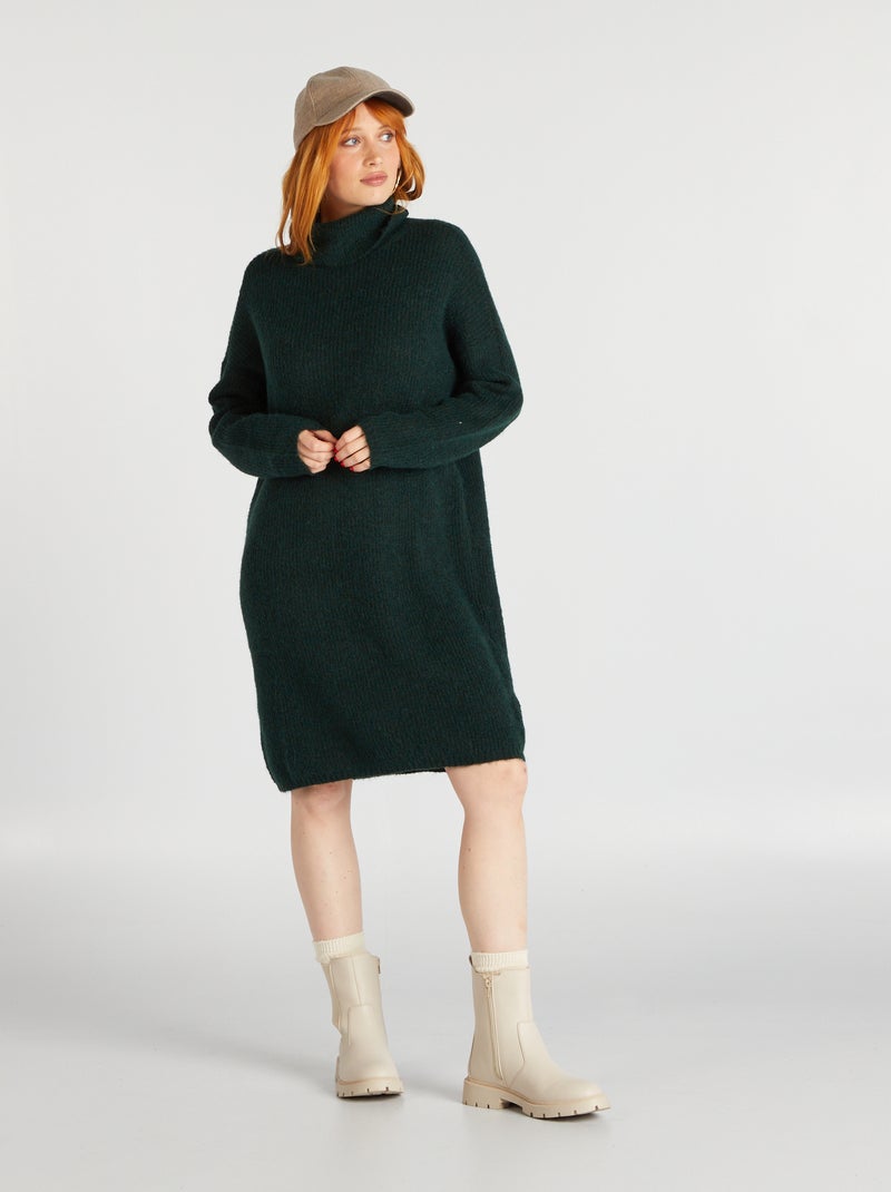 Vestido-camisola de malha 'JDY' VERDE - Kiabi