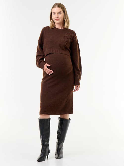 Vestido camisola de maternidade 2-em-1 - Kiabi