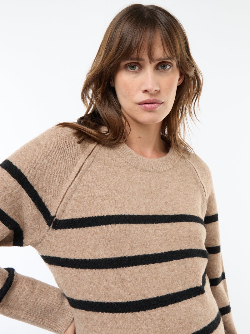 Vestido camisola de maternidade Bege - Kiabi