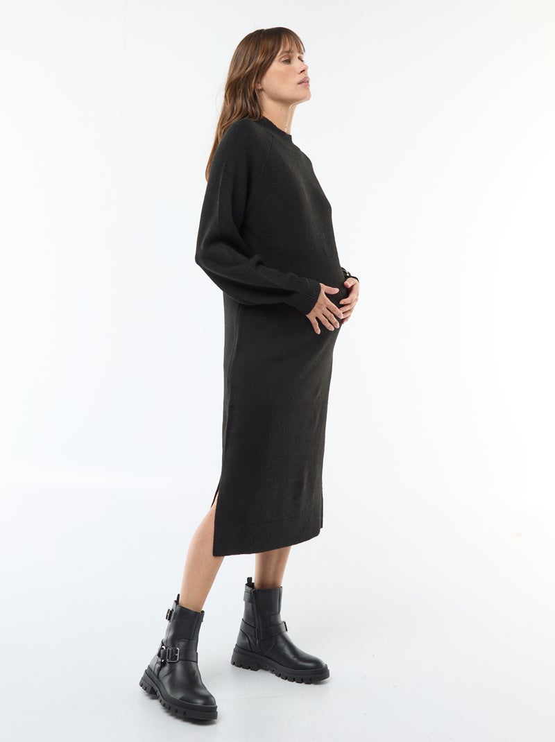 Vestido camisola de maternidade Preto - Kiabi
