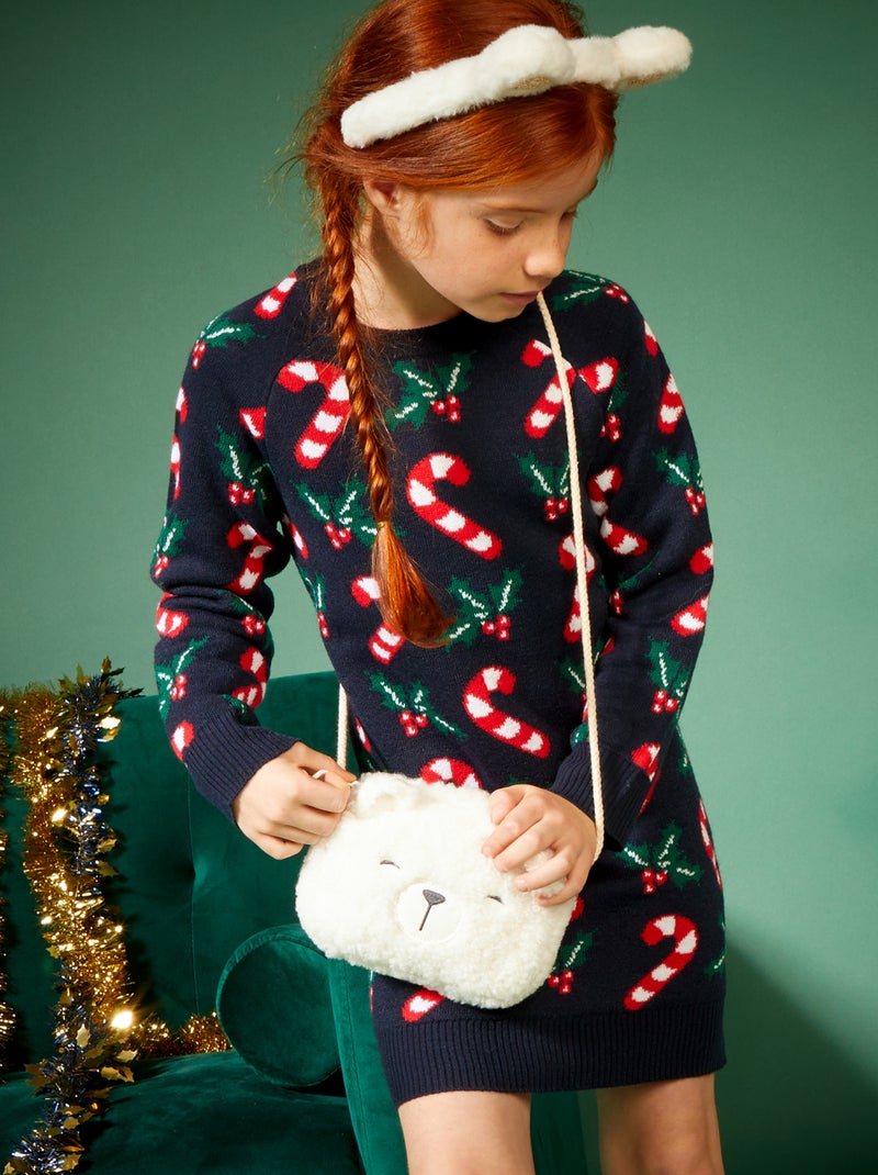 Vestido-camisola de Natal AZUL - Kiabi