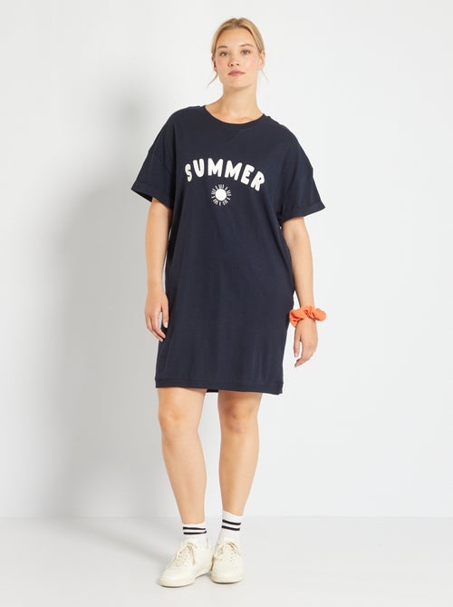 Vestido-camisola em jersey - Kiabi