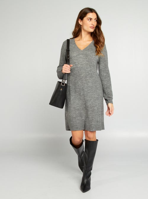 Vestido-camisola em malha - Kiabi