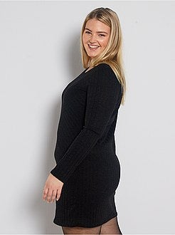 Vestido-camisola em malha de fantasia - Kiabi