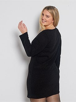 Vestido-camisola em malha de fantasia - Kiabi