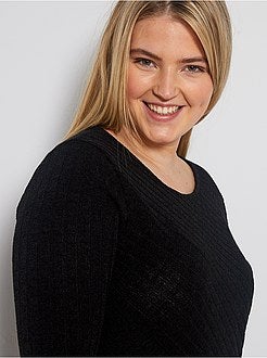 Vestido-camisola em malha de fantasia - Kiabi