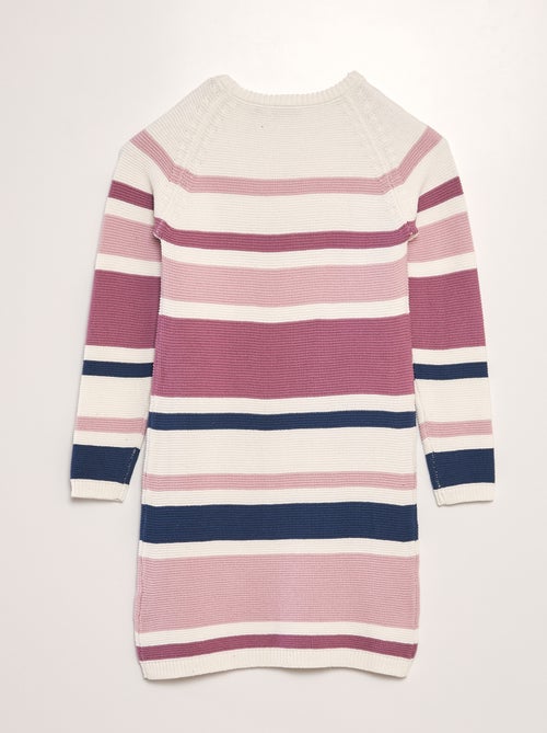 Vestido-camisola em malha de tricô - Kiabi