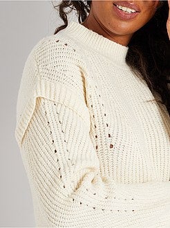 Vestido camisola em malha grossa - Kiabi