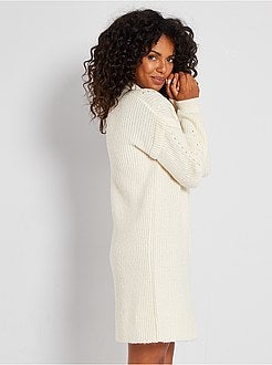 Vestido camisola em malha grossa - Kiabi