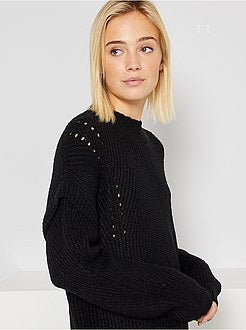 Vestido camisola em malha grossa - Kiabi