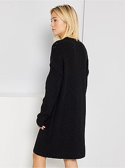 Vestido camisola em malha grossa - Kiabi