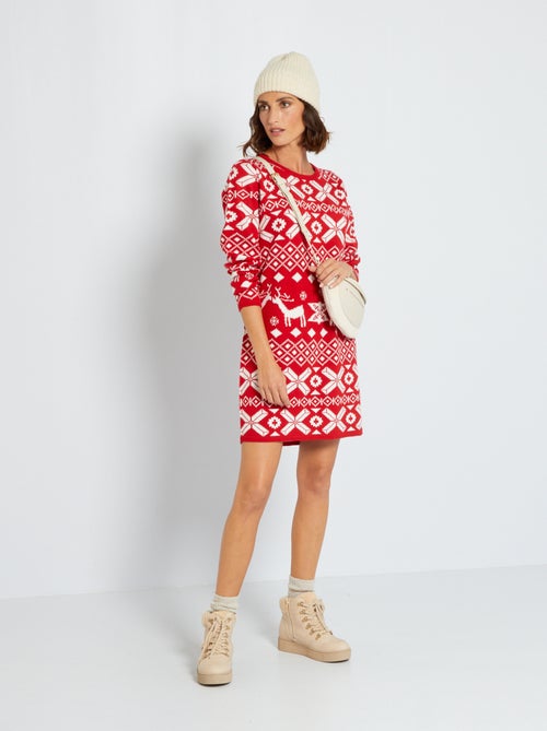 Vestido-camisola em malha jersey - Kiabi