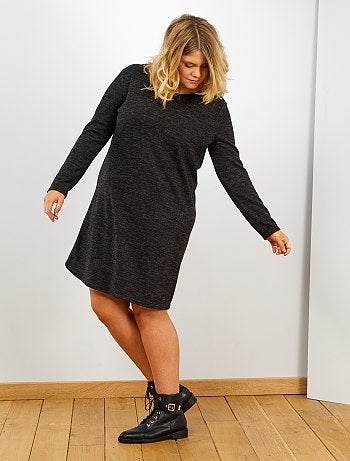 Vestido camisola em malha matizada - Kiabi