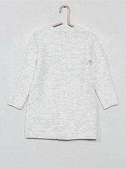 Vestido camisola em malha suave com efeito 'pompons' - Kiabi