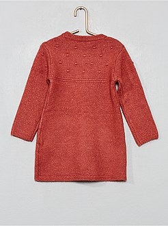 Vestido camisola em malha suave com efeito 'pompons' - Kiabi