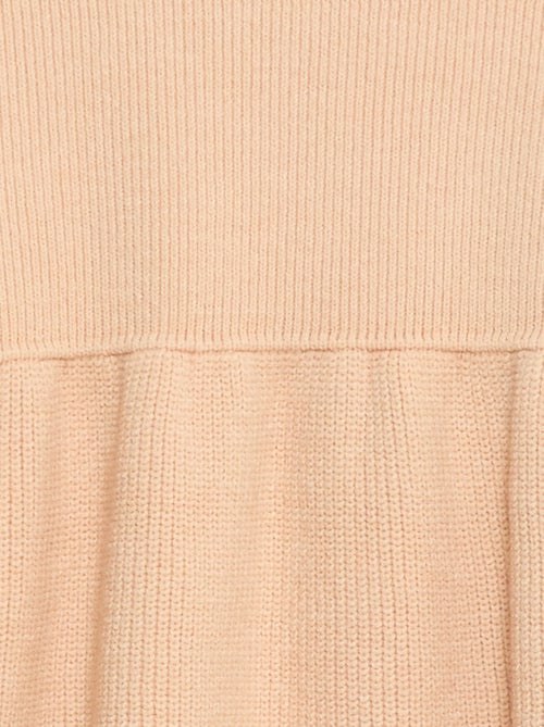 Vestido camisola em malha tricot macia - Kiabi