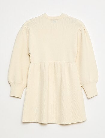 Vestido camisola em malha tricot macia