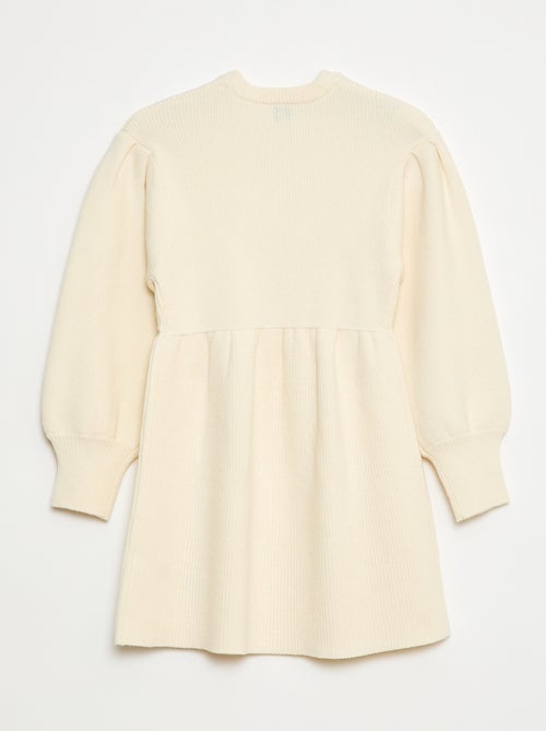 Vestido camisola em malha tricot macia - Kiabi