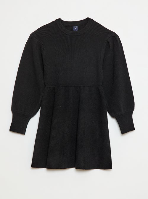 Vestido camisola em malha tricot macia - Kiabi