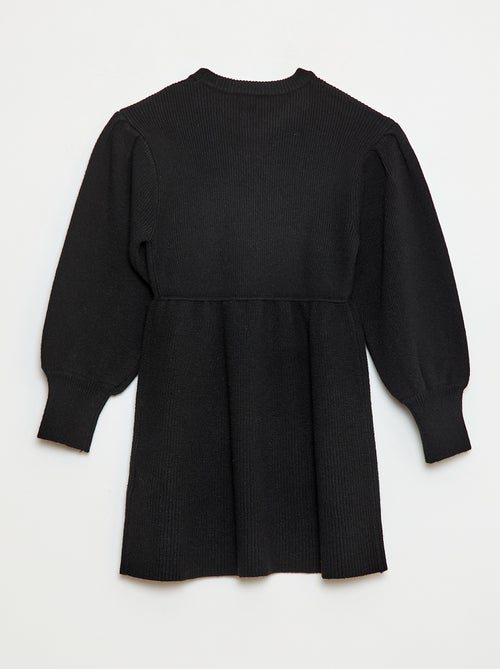 Vestido camisola em malha tricot macia - Kiabi