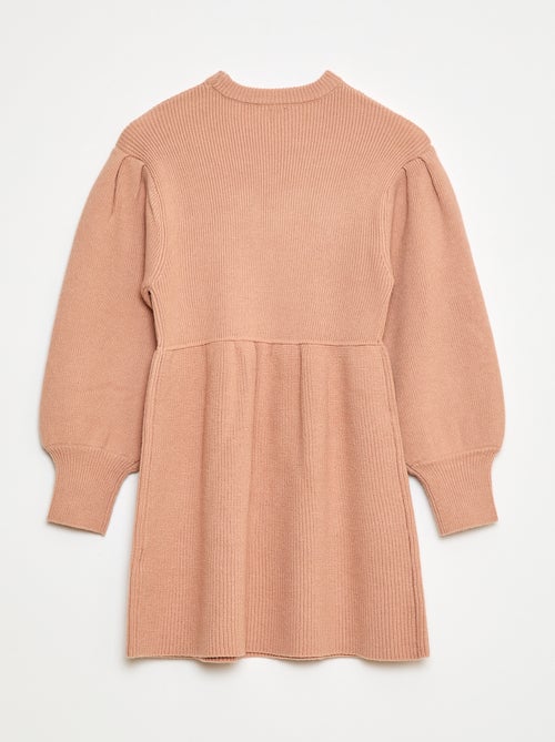 Vestido camisola em malha tricot macia - Kiabi