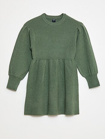 Vestido camisola em malha tricot macia