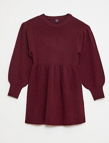 Vestido camisola em malha tricot macia