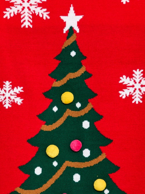 Vestido camisola em malha tricot 'Natal' - Kiabi