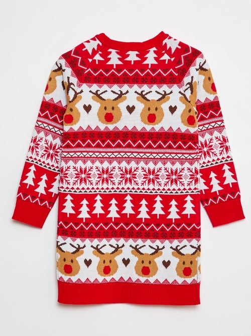 Vestido camisola em malha tricot - Kiabi