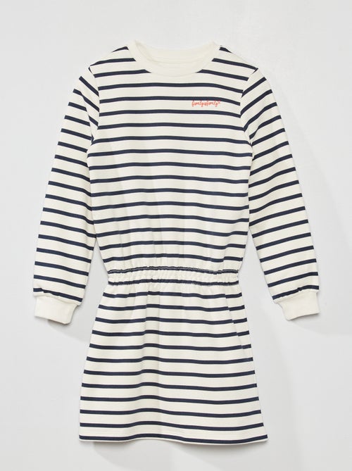 Vestido-camisola em moletão - Kiabi