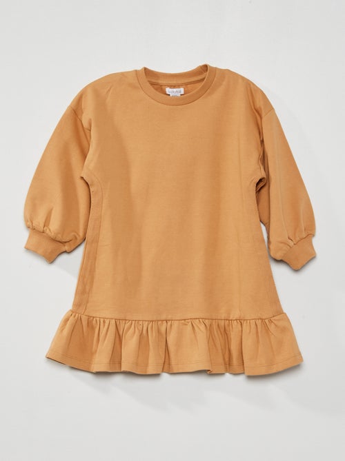 Vestido-camisola em moletão - Kiabi