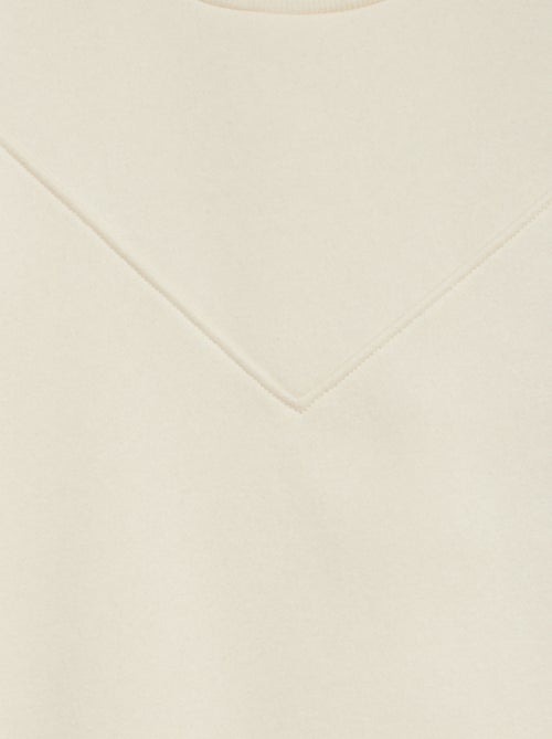 Vestido-camisola em moletão liso - Kiabi