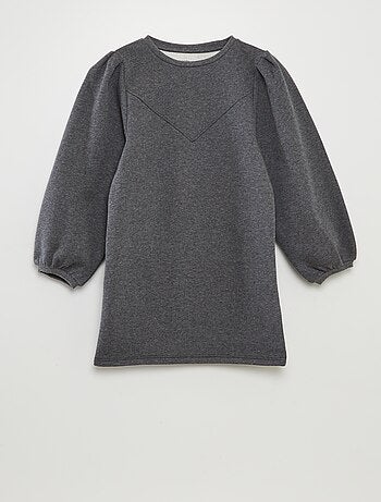 Vestido-camisola em moletão liso
