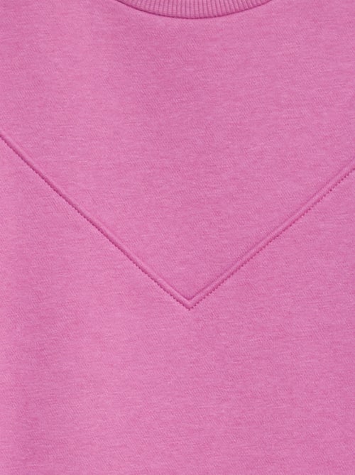 Vestido-camisola em moletão liso - Kiabi