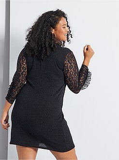 Vestido-camisola em renda - Kiabi