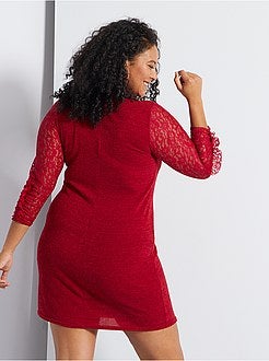 Vestido-camisola em renda - Kiabi