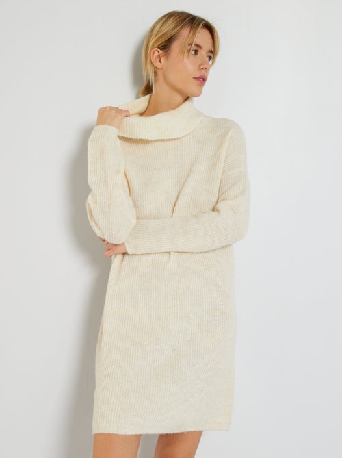 Vestido-camisola 'JDY' com gola alta - Kiabi