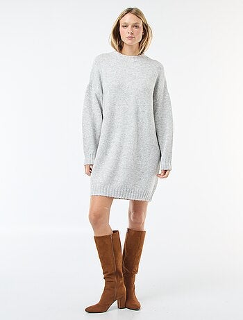 Vestido camisola quente de comprimento midi
